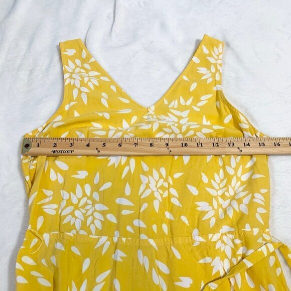 A New Day yellow floral sleeveless unlined flowy midi dress - Small - Picture 9 of 10